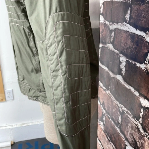 Spiewak Jacket Womens Medium Green with Pink Stitching Full Zip Lightweight - Picture 11 of 17